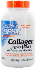 Collagen Types 1 &amp; 3 With Peptan 500 mg 240 Capsules