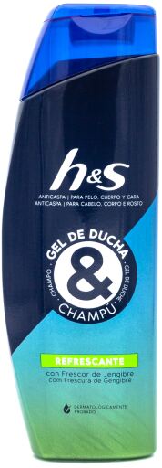 Refreshing Anti-Dandruff Shower Gel and Shampoo 300 ml